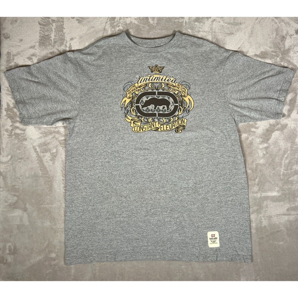 Vtg Y2k Grey Ecko Unltd Classic T Shirt Mens Size XL Hip Hop Grunge Skater